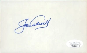 Joe Adcock Milwaukee Braves Signed 3x5 Index Card JSA Authenticated - Picture 1 of 2
