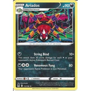 113/196 Ariados : Rare Card : Pokemon Trading Card Game : SWSH-11 Lost Origin - Picture 1 of 3