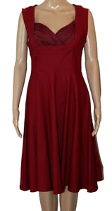 Miusol Burgundy Red Dress Sweetheart Neckline Sleeveless Vintage Style NWT L - Picture 1 of 9