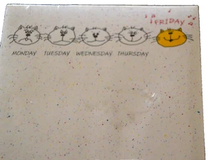 Bloc de notas semanal Happy Cat Kitten ¡sellado! Vintage HALLMARK lunes - viernes - Imagen 1 de 3