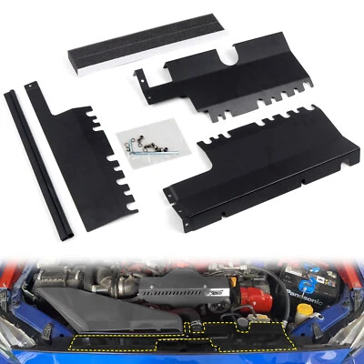 Cubierta de panel de placa de enfriamiento de radiador negra para Subaru WRX / WRX STI 2015-2020 Foto 1 de 4