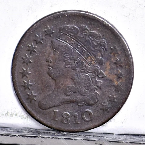 1810 Half Cent - VF Details (#47009) Cover