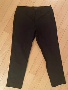Theory Black Tapered Leg Trousers Sz 8 - Picture 1 of 3