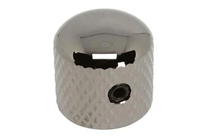 Gewölbter Messingknauf für 6 mm Durchmesser massiv & geteilter Welle mit Setschraube schwarz Nickel - Bild 1 von 3