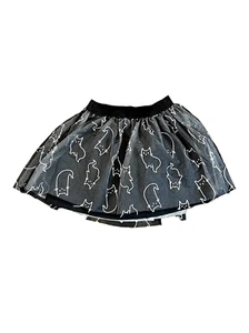 Cat & Jack Halloween Tutu Cat Ghost Tulle Size M (7/8) Black White Skirt - Picture 1 of 8