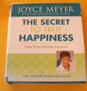 Joyce Meyer THE SECRET TO TRUE HAPPINESS 5 CDs Read By Sandra McCollom Book - Picture 1 of 3