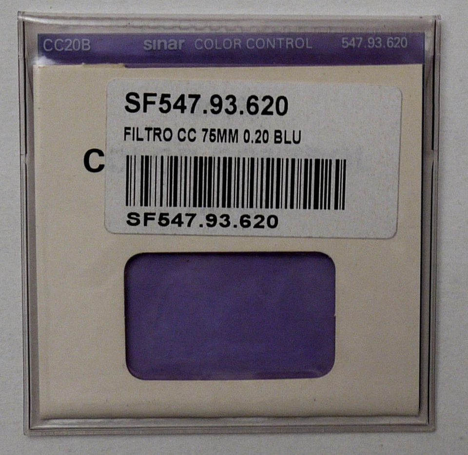 PRL) SINAR COLOR CONTROL CC20B BLU 75MM FILTRO FILTRE FILTER SF547.93.620 NEW - Image 1 of 1
