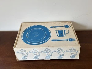 Vintage Set Dansk Stainless Steel Metal Circus Elephant Kids Dinner Plate Cup + - Picture 1 of 7