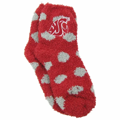 Youth ZooZatz Washington State Cougars Fuzzy Crew Socks Cover