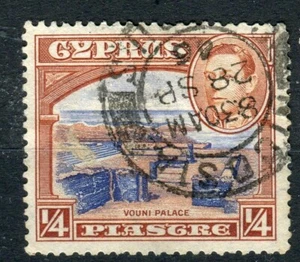 Cyprus SG151 1938-51 KGVI 1/4pi ultramarine & orange-brown used - Picture 1 of 1