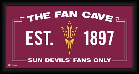 Arizona State Sun Devils Framed 10" x 20" Fan Cave Collage Cover