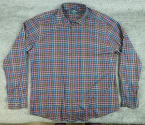 Rodd & Gunn Sports Fit Gingham Check Men Button Long Sleeve Shirt XXL Red Blue - Picture 1 of 7