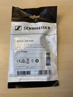 Sennheiser MKE 2-EW GOLD Ansteckmikro Kugelcharakteristik NEU originalverpackt. - Bild 1 von 4