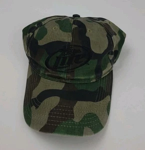 Cappello vintage Y2k Miller Lite birra mimetico modello mimetico vintage outdoor USA promo - Foto 1 di 5