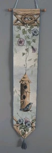 Manual Woodworkers Tapestry "Nesting Place" Birds Floral 41" Long - Picture 1 of 5