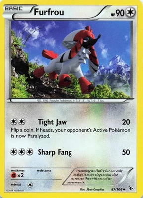Furfrou 87/106 XY - Flashfire  - LP - Image 1 of 2