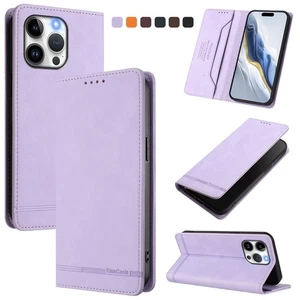 For Various Phone Magnetic Leather Card Wallet Case Flip Stand Cover Bag Fashion - Picture 1 of 25