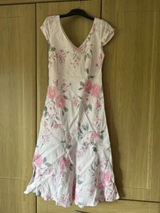 Per Una Summer Dress Pink Floral 10r - Picture 1 of 6