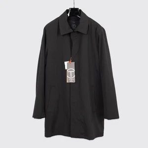 TUMI Coat Size L Men T-Tech Solid Black 3/4 Length Removable Quilted Lining - Picture 1 of 6