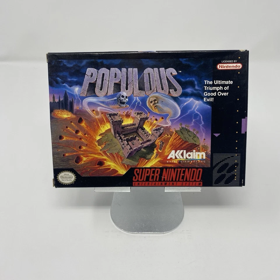 Cartucho manual caja completa SNES Populous CIB Bullfrog como nuevo Foto 1 de 4
