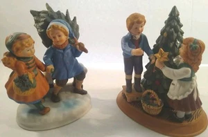 VINTAGE Christmas Memories Figurines Series Avon Set of 4 1981, 1982, 1983 &1984 - Picture 1 of 23