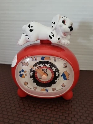 Raro Reloj Despertador Disney 101 Dalmations Fantasía Perro De Colección Años 90 Funcionando Foto 1 de 4