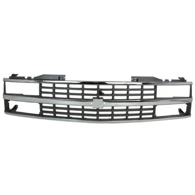 For 88-93 Chevy C/K Pickup Truck w/Dual Headlight Grille Assembly Chrome Black - Image 1 of 3