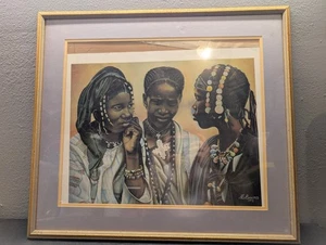Alix Beaujour Signed Framed Lithograph Print 26"x 23" - Picture 1 of 7