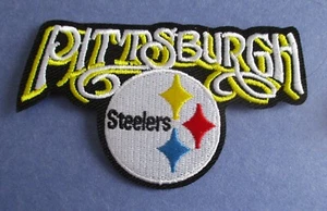 Pittsburgh Steelers NFL Football New Embroidered Iron-On Patch 3½ x 2" - Picture 1 of 1