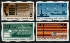 Germany-GDR 2319-2322, MNH. Michel 2770-2773. World Communication Year WCY-1983. - Picture 1 of 1