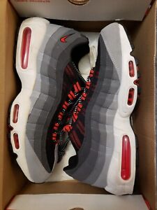 Nike Air Max 95 Size 10.5 Wolf Grey/Chilling Red/Cool Grey/Dark Grey 609048 066
