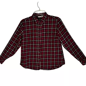 Camicia donna Riders By Lee rossa e nera a quadri con bottoni taglia L - Foto 1 di 10
