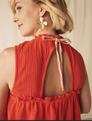 NUEVO CON ETIQUETAS Matilda Jane Sin Mangas Atado Gasa Camiseta sin Mangas Túnica Camisa Maui Mediana NUEVA Foto 1 de 4