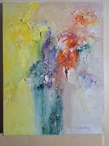 Paola Silvestrini Cappelli / VASO CON FIORI - Olio-Tecnica mista su tela 2010 - Imagen 1 de 5