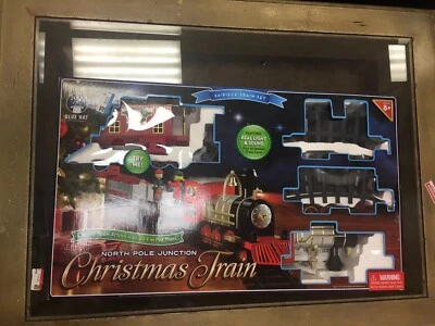 North Pole Junction Christmas Train Set Blue Hat Toy Company - Image 1 of 4