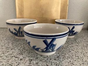 Vintage Delft Windmill/Sailboat Bowl - Set of 3 - Picture 1 of 6