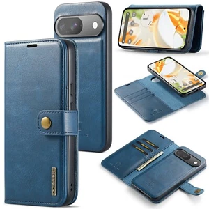 DG.MING Cowhide Leather Detachable 2 in 1 Wallet Case for Google Pixel 9 / 9 Pro - Picture 1 of 36