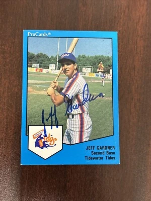 1989 Tidewater Tides ProCards #1966 Jeff Gardner AUTO Autograph Signed Mets - Image 1 of 2