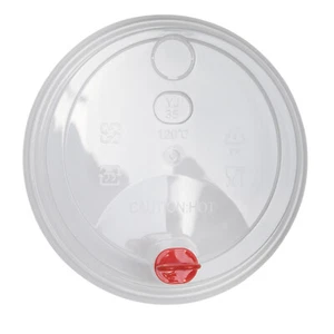 Karat Sipper Dome Lid for 24 oz Tall Premium PP Plastic Cup - Clear, C-TPPLC - Picture 1 of 4