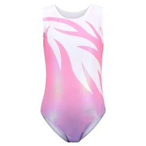 Gymnastics Leotards for Girls Dance Outfit Sleeveless Ballet Clothes - Picture 1 of 6