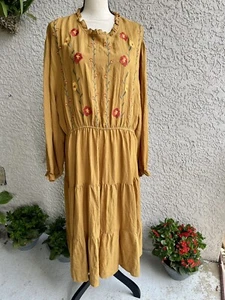 Hayden Los Angeles Womens Peasant Boho Embroidery Dress Tiered 2XL # 1751 NWT - Picture 1 of 8