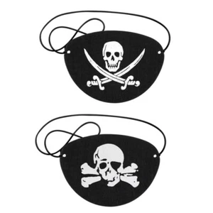 12Pcs Pirate Eye Patches Skull Eye Mask Felt Pirate One Eye Skull Eye Skeleton - Picture 1 of 10