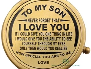 Nautical Brass Compass Personalized Compass For SON- Gift TO MY SON - Picture 1 of 6