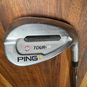 Ping Tour 58* TS Lob Wedge Yellow Dot Steel Shaft Stiff Flex Right Handed - Picture 1 of 15