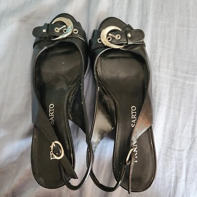 Zapatos de tacón Franco Sarto para mujer de cuero negro talla 6,5 medianos Foto 1 de 4