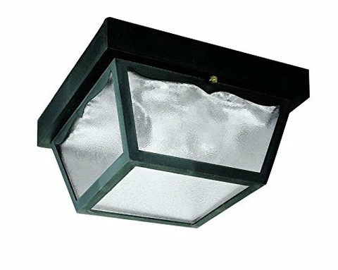 Exterior Hi-Impact Polypropylene Porch Light in Black [Set of 2] Cover