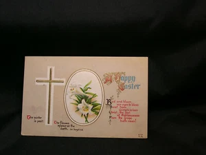 Vtg Easter Postcard - The flowers appear on the earth - posted 1919 - Picture 1 of 2