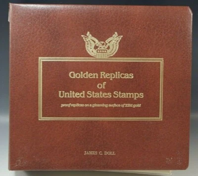 41 GOLDEN REPLICAS STAMPS ISSUES JAN23 1986/APR 20 1987 SET 1 DAY COVER 22K GOLD - Image 1 of 4