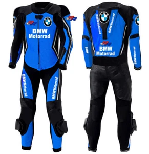 BMW Veste Moto Motard Rue Courses CE Armure Protecteur Hommes Cuir Costume - Imagen 1 de 2