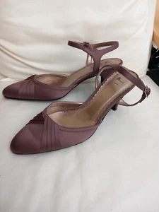 Womens BHS Sling Back Shoes. Size 7, Mink, Heel 8 Cm. Used - Picture 1 of 5